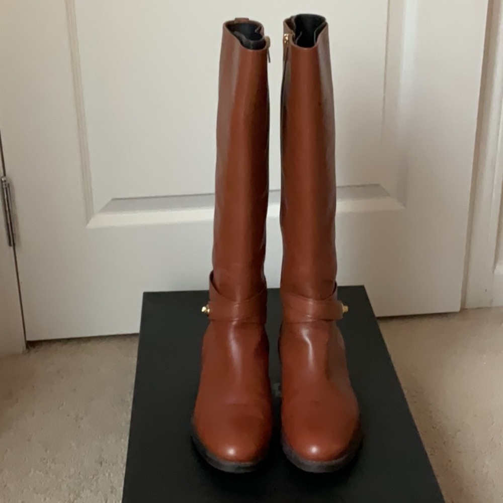 Authentic Coach Knee High Leather Boots - Size 9B - Picture 2 of 10
